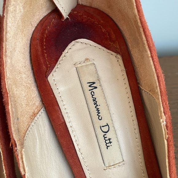 Massimo Dutti Women’s Strappy High-heels Burnt Orange Suede Size 37 (6.5 US) - Picture 6 of 13